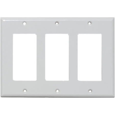 20-5132 3-Gang Decor Wall Plate - White
