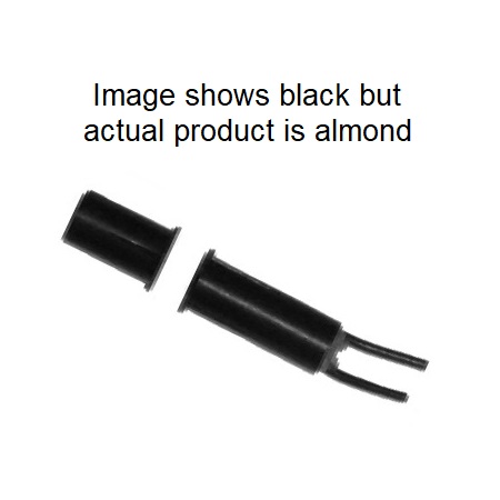 2020-12-AL GRI 3/8" Diameter Closed Recessed Press Fit Magnetic Contact 1/2" Gap with 12" Lead - Almond
