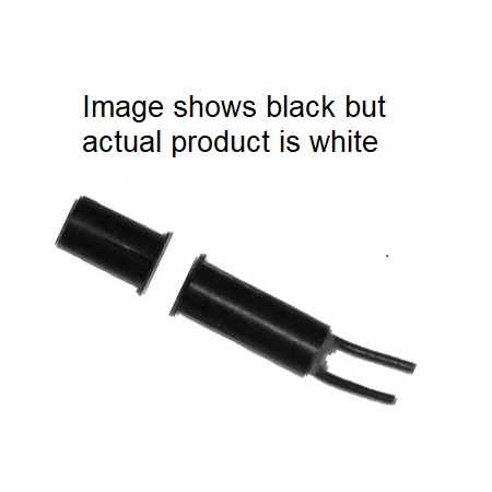 2020-12WG-W-GEN GRI 3/8" Diameter Closed Recessed Press Fit Magnetic Contact 1" Gap with 12" Lead - White