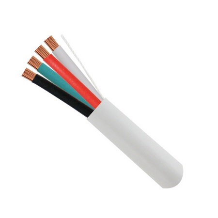 209-2321 Vertical Cable 14 AWG 4 Conductors Stranded Bare Copper CMR/CL3 Non-Plenum Audio Cable - 500' Pull Box - White