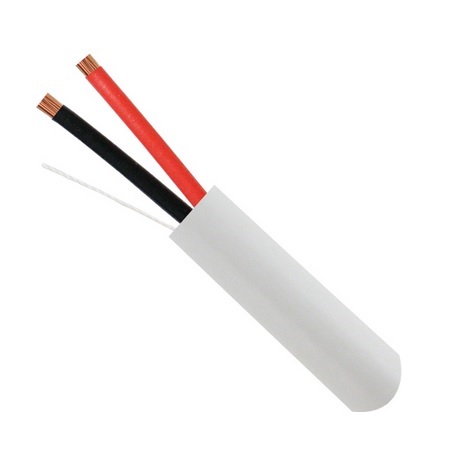 209-2324 Vertical Cable 12 AWG 2 Conductors Stranded Bare Copper CMR/CL3 Non-Plenum Audio Cable - 500' Pull Box - White