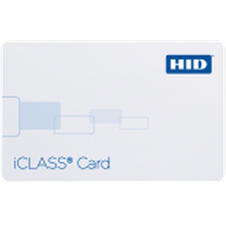 2102PG1AN-100 HID 210 iClass Card 16k Bits (2k Bytes) with 16 Application Areas Programmed iCLASS Plain White with Gloss Finish Plain White with Gloss Finish with Magnetic Stripe Numbers Sequential Matching Internal/External Laser Engraved Numbers No Slot Punch Printed location of vertical slot punch will remain - 100 Pack