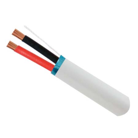 211-162/S/P/WH Vertical Cable 16 AWG 2 Conductors Shielded Stranded Bare Copper CMP/CL3P Plenum Audio/Security Cable - 1000' Pull Box - White