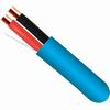 216-142/P/BL Vertical Cable 14 AWG 2 Conductors Unshielded Solid Bare Copper Plenum Alarm Cable - 1000' Spool - Blue