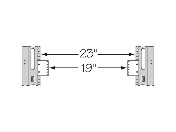 23-19-1 Middle Atlantic 1 Space Reducer, 23" to 19" for Enclosures