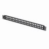 266-PKM02-D800 Vertical Cable 1U 48 Port Blank Patch Panel No Label Holder