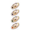 280036BUX Vanco Connector Gold Bluckhead RCA Jack/F Female Blue