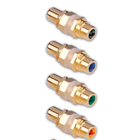 Vanco Gold Plated RCA Jack to RCA Jack Bulkhead Connectors