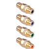 280045BUX Vanco Connector Gold Bulkhead RCA Jack Blue