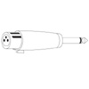 Show product details for 280072 Vanco Adapter 3 Pin XLR Female to 1/4" Mono Plug