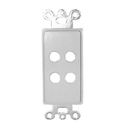 280304X Vanco Wall Plate Decor Inserts 4 Port White