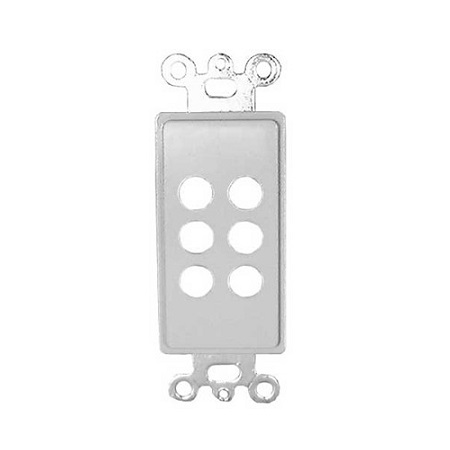 280306X Vanco Wall Plate Decor Inserts 6 Port White