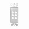 Show product details for 280306X Vanco Wall Plate Decor Inserts 6 Port White