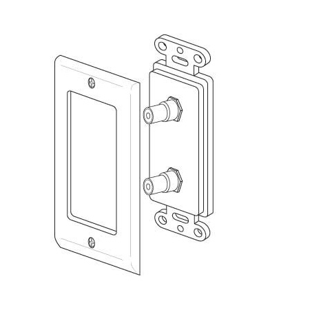 Vanco Dual RCA Jacks Decor Wall Plate