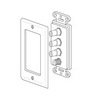 Show product details for 28108I Vanco Wall Plate Triple RCA & 1F Decor Ivory