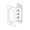 Show product details for 28111W Vanco Wall Plate Triple Gold F Decor White