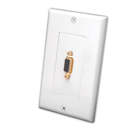 281201X Vanco Wall Plate S-VGA F-F Decor White