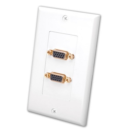 281202 Vanco Slim Line S-VGA Wall Plates