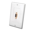 Show product details for 281202X Vanco Wall Plate S-VGA Dual F-F Decor White