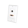 Show product details for 281212X Vanco Wall Plate VGA + 3.5mm Decor White