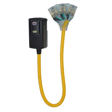 2814 Southwire Tools and Equipment 12/3 2' SJTW Right Angle Jacket, Yellow