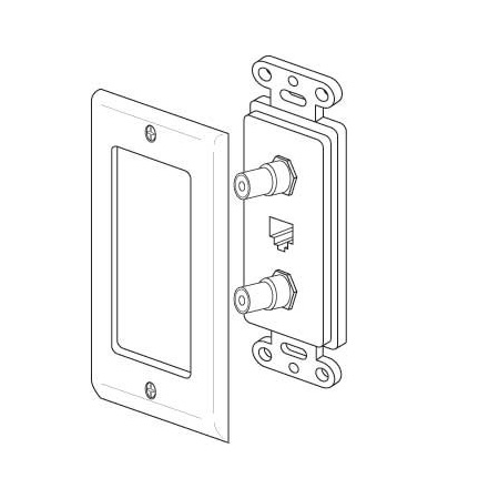 Vanco Dual RCA Jacks and Telephone Jack Decor Wall Plate