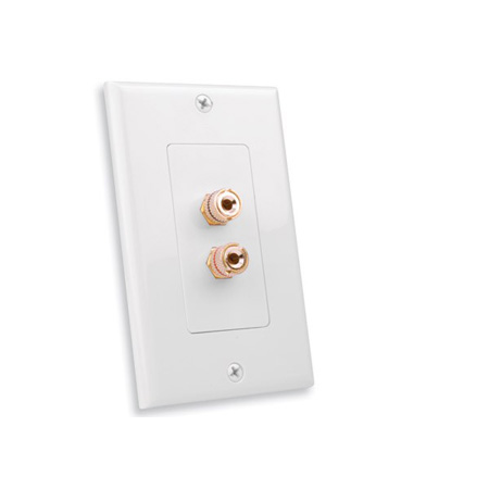 28146IX Vanco Wall Plate 1 Pair Binding Post Gold Decor Ivory