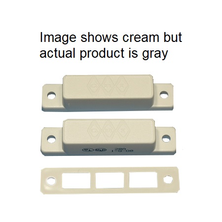 28A-G GRI Closed Surface Mount Magnetic Contact 1/2" Gap - Gray - MIN QTY 10