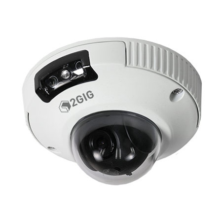 [DISCONTINUED] 2GIG-CAM-250P 2GIG 2.8mm 30FPS @ 1080p Outdoor IR Day/Night Dome Security Camera 5VDC/PoE - White