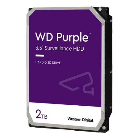 2TB-PURP Western Digital Purple 2TB Surveillance Grade Hard Drive