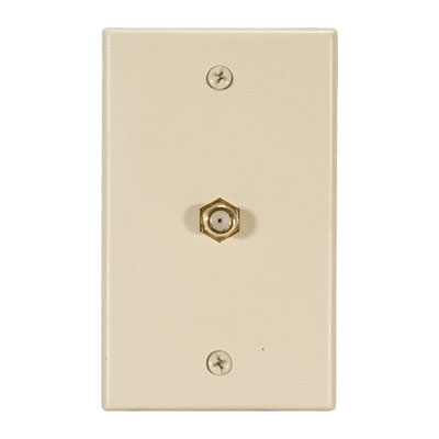 30-2011 Coax Wall Plate - Ivory