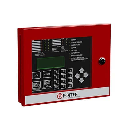 3006740 Potter RA-4410G3 REMOTE Annuciator, Red Cabinet