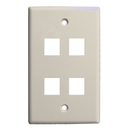 Vertical Cable 4 Port Wall Plates