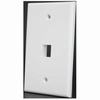 Show product details for 304-M2726/1P/WH Vertical Cable 304 Series 1-Port Mid Size Keystone Wall Plate - White