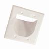 Show product details for 307-515R/2G/WH Vertical Cable 307 Series Feedthrough Recessed Wall Plate Double Gang - White