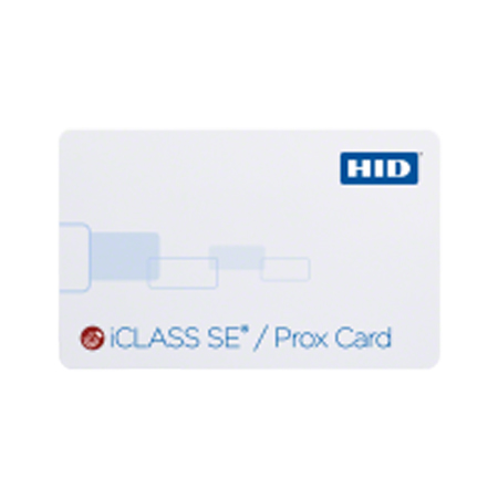 3100VGGNNN-100 HID 310 iCLASS SE + Prox Card 2k Bits (256 Bytes) with 2 Application Areas Plain White with Gloss Finish Front Plain White with Gloss Finish Back No Printed iClass Card Numbering No Slot Punch No Printed Card Numbering - 100 Pack