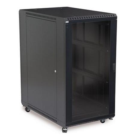 3101-3-001-22 Kendall Howard 22U LINIER Server Cabinet Glass/Solid Doors 36" Depth
