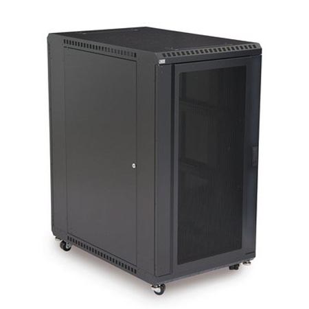 3102-3-001-22 Kendall Howard 22U LINIER Server Cabinet Convex/Glass Doors 36" Depth