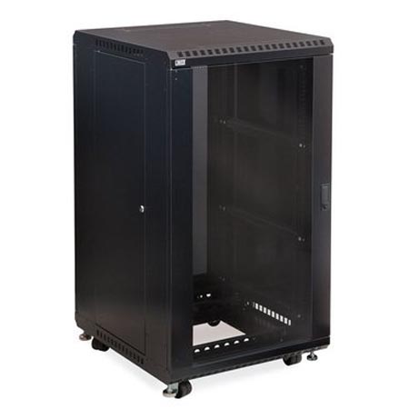 3103-3-024-22 Kendall Howard 22U LINIER Server Cabinet Glass/Glass Doors 24" Depth