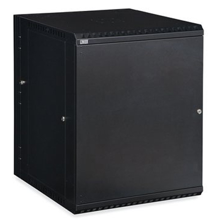 3131-3-001-15 Kendall Howard 15U Linier Solid Door Swing-out Wall Mount Cabinet - Black Finish - 23.5"W x 29.38"H x 25.99"D