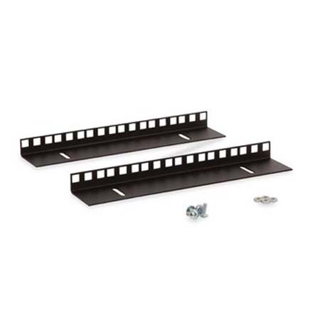 3150-3-001-06 Kendall Howard 6U Linier Wall Mount Vertical Rail Kit Cage Nut - Black Powder Coat Finish - .912"W x 10.5"H x 2"D