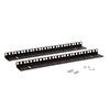 Show product details for 3150-3-001-09 Kendall Howard 9U Linier Wall Mount Vertical Rail Kit Cage Nut - Black Powder Coated Finish - .912"W x 15.75"H x 2"D
