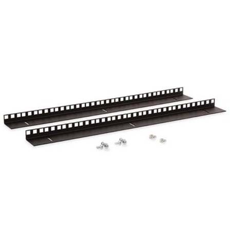 3150-3-001-12 Kendall Howard 12U Linier Wall Mount Vertical Rail Kit Cage Nut - Black Powder Coat Finish - .912"W x 21"H x 2"D