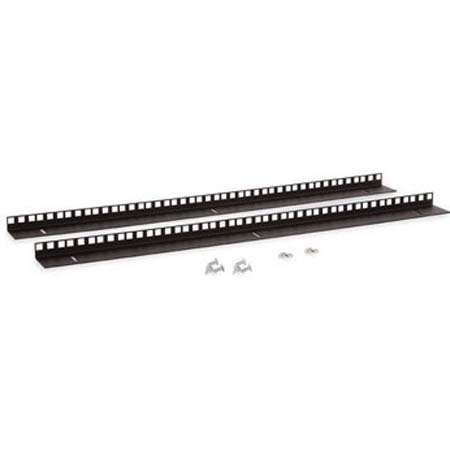 3150-3-001-15 Kendall Howard 15U Linier Wall Mount Vertical Rail Kit Cage Nut - Black Powder Coat Finish - .912"W x 26.25"H x 2"D