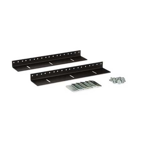 3150-3-002-06 Kendall Howard 6U Linier Wall Mount Vertical Rail Kit - Black Powder Coat Finish - .912"W x 10.5"H x 2"D