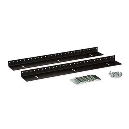 3150-3-002-09 Kendall Howard 9U Linier Wall Mount Vertical 10-32 Tapped Rail Kit - Black Powder Coat Finish - .912"W x 15.75"H x 2"D