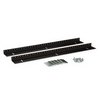 Show product details for 3150-3-002-12 Kendall Howard 12U Linier Wall Mount Vertical 10-32 Tapped Rail Kit - Black Powder Coat Finish - .912"W x 21"H x 2"D