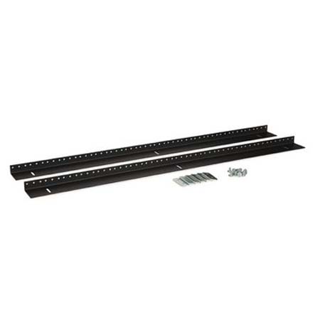 3150-3-002-18 Kendall Howard 18U Linier Wall Mount Vertical 10-32 Tapped Rail Kit - Black Powder Coated Finish - .912"W x 31.5"H x 2"D