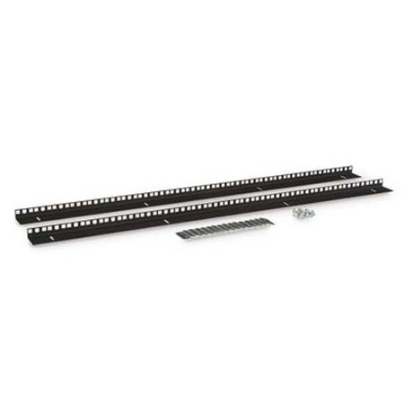 3160-3-001-22 Kendall Howard 22U Linier Server Cabinet Vertical Rail Kit Cage Nut - Black Powder Coat Finish - .912"W x 38.5"H x 2"D
