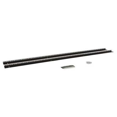 3160-3-001-37 Kendall Howard 37U Linier Server Cabinet Vertical Rail Kit Cage Nut - Black Powder Coat Finish - .912"W x 64.75"H x 2"D